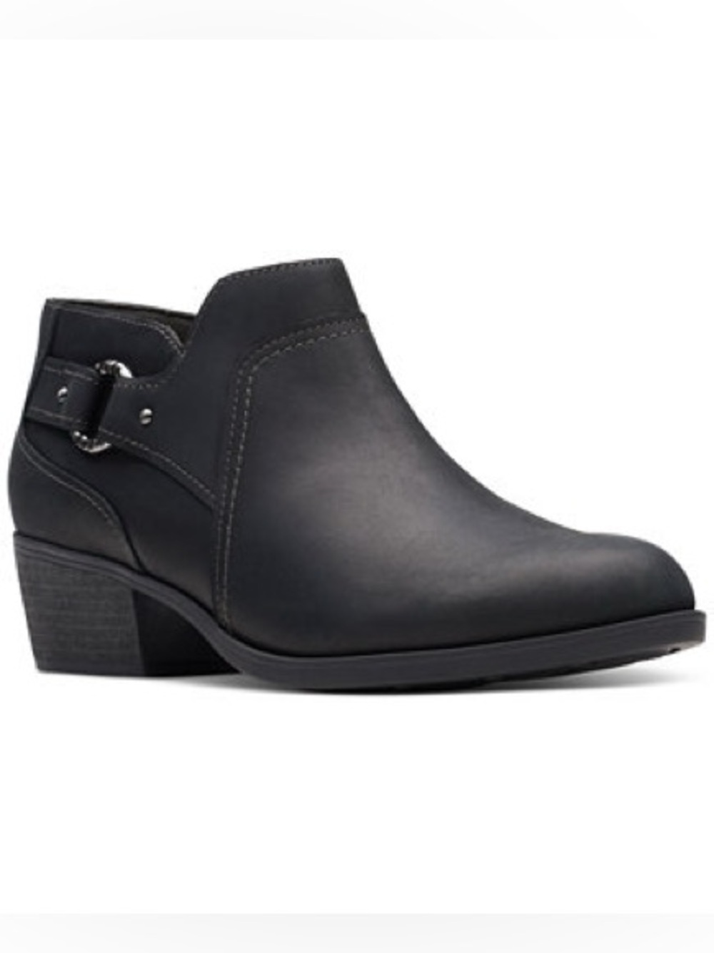 NWOB Clarks on Grace Buckled Ankle Booties